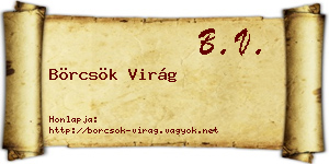 Börcsök Virág névjegykártya