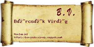 Börcsök Virág névjegykártya