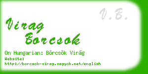 virag borcsok business card