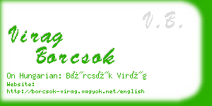 virag borcsok business card